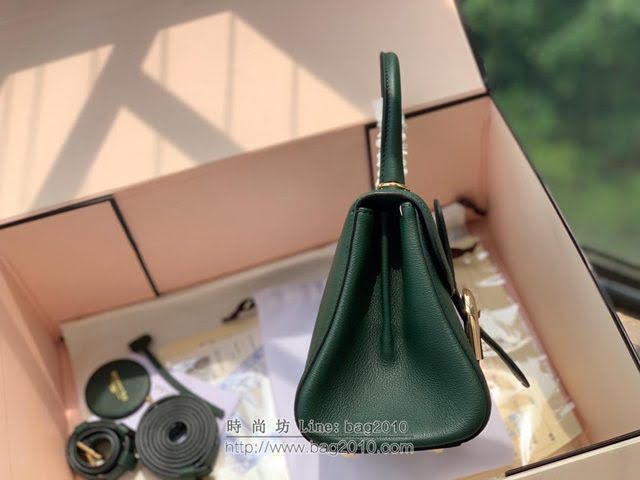 DELVAUX女包 春夏新款 Brillant系列手袋 進口牛皮 德爾沃女手提包 Dv0020 翡翠綠 Delvaux單肩斜挎包  fcs1357
